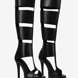 Elegant Black Gladiator Women's Heels